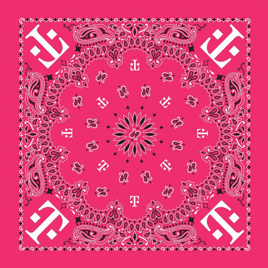T-MOBILE DUPLEX PRINT BANDANNA BANDANA 2 COLOR DUPLEY PRINTED BANDANNA BANDANA